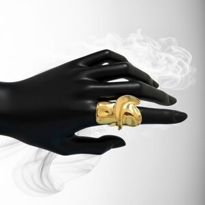 Lasso Bold Irregular Metal Ringz▪︎Gold